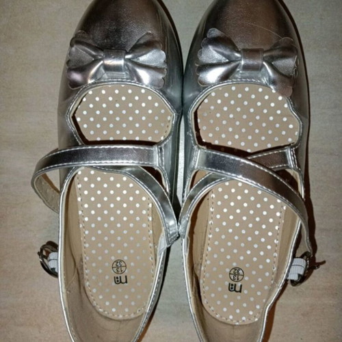 Mothercare Silver Ballerinas Size 32 Like New