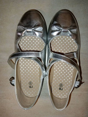 Mothercare Silver Ballerinas Size 32 Like New