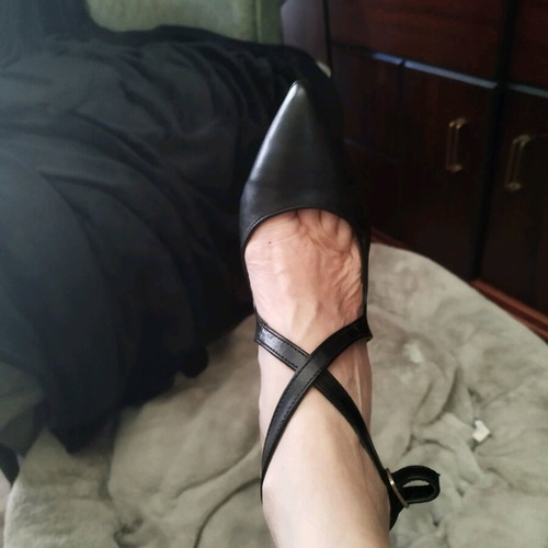 Black sandal like new, size 38, 10cm heel