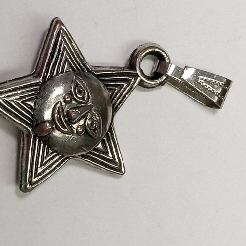 Star Sun Light Motif pendant silver, like new