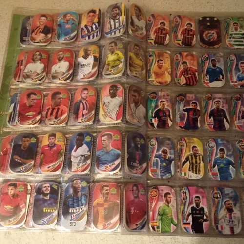 Football Metal Tags Set of 155 Used in Album
