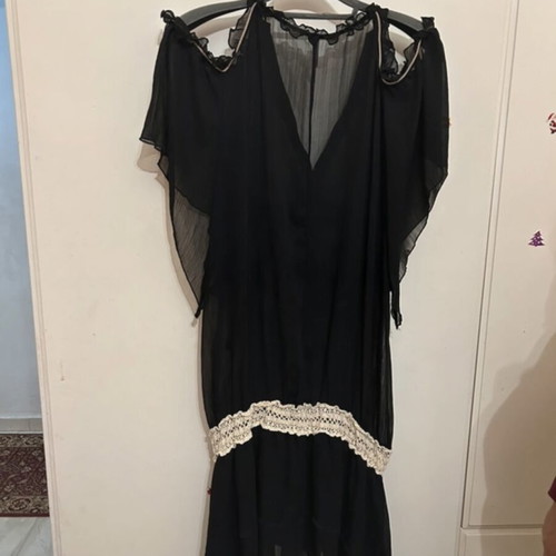 Chiffon dress new, black, Mat, size S