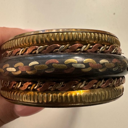 Vintage wide bracelet used, multicolored