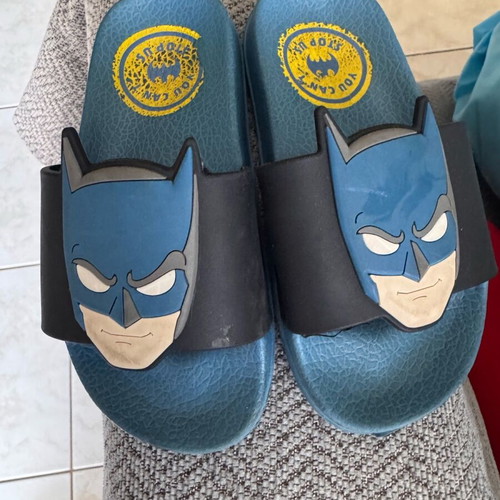 Batman kids slippers used, size 25, blue
