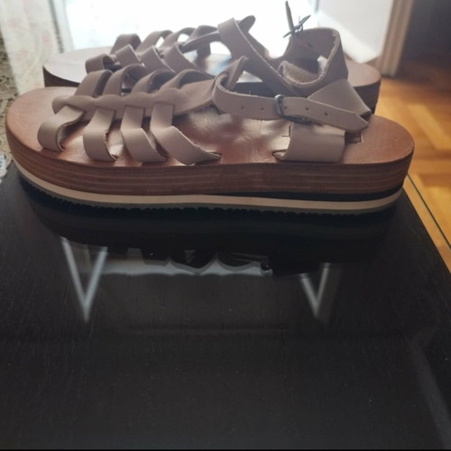 Esiot beige platform sandals, size 39