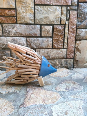 Decorative fish like new, handmade with porcelain and driftwood