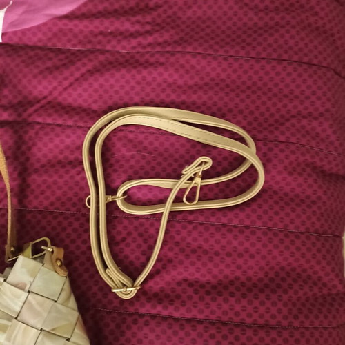 Crossbody bag handmade knitted with leather details, new
