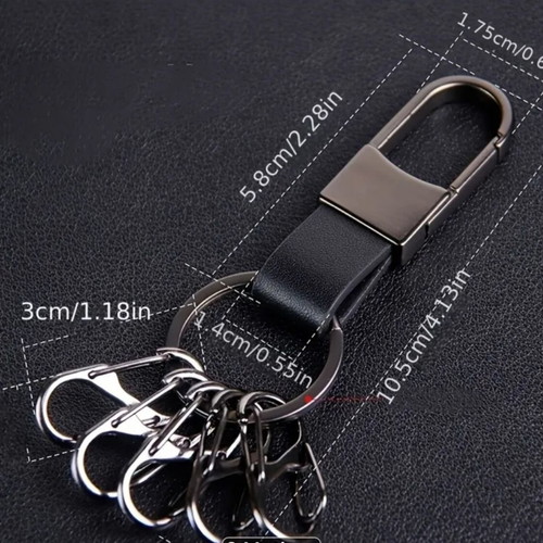 Keychain belt brown new metal keychain