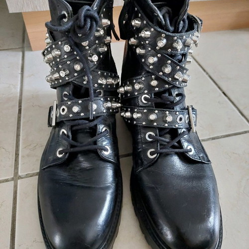Zara women's black ankle boots used, size 38