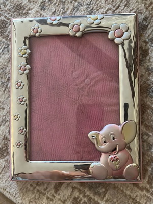 Silver photo frame for girl