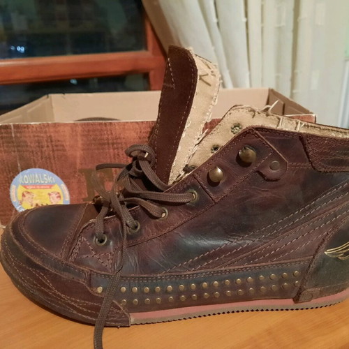 Kowalski Leather Men's Boots with Studs (Made in Spain, Size 43)