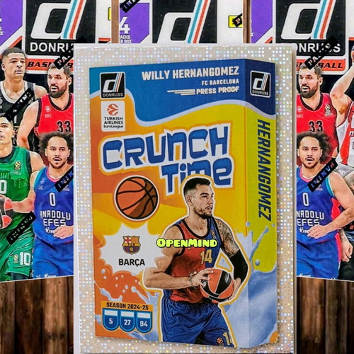Crunch Time Press Proof Card Willy Hernangomez Barcelona Donruss Euroleague 2024-25 new