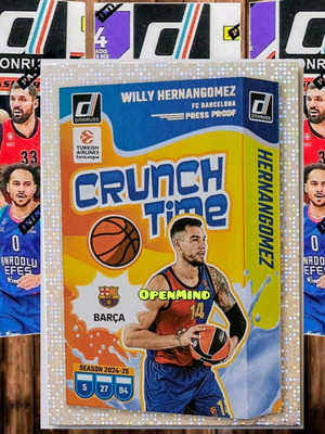 Crunch Time Press Proof Card Willy Hernangomez Barcelona Donruss Euroleague 2024-25 new