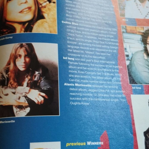 Περιοδικό Brit Awards 96 μεταχειρισμένο με φθορά στη ράχη και άκρες