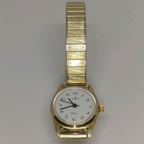 Tempic wristwatch women's used, gold color, 20 mm dial