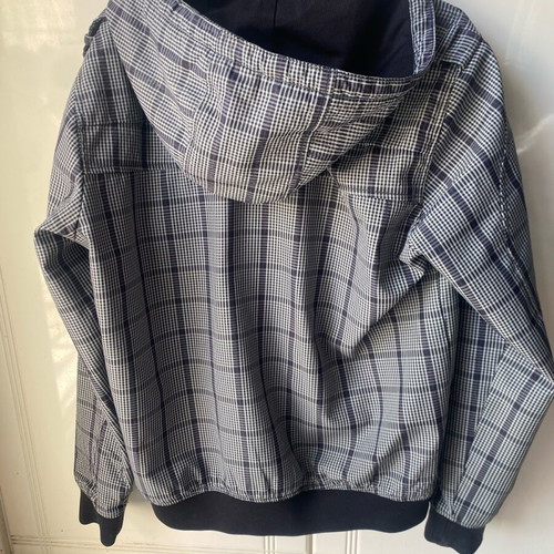 Pull&Bear men's jacket used, windproof, gray and purple, size XL