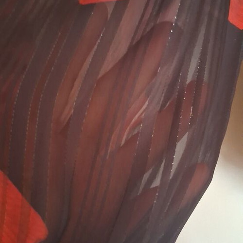 Dress like new, size S/M, black with red flowers, transparent back and sleeves