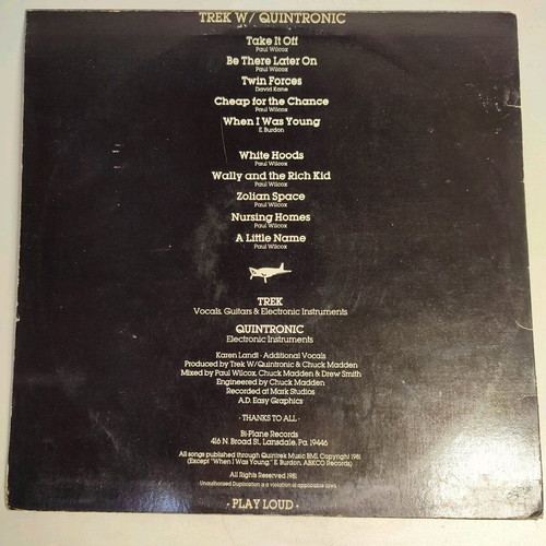 Trek With Quintronic vinyl like new, electronic music