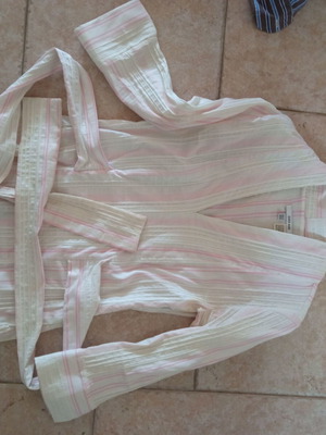 Zara blouse shirt used, white and pink, size M