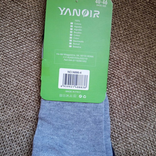 Cotton men's socks set of 3 new, gray and blue (40-46)