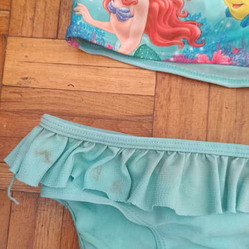 Ariel turquoise swimsuit H&M used, size 92 cm, 1.5-2 years