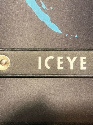 ICEYE collectible fabric keychain new, black
