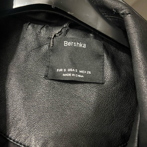 Leather jacket used, black, size S