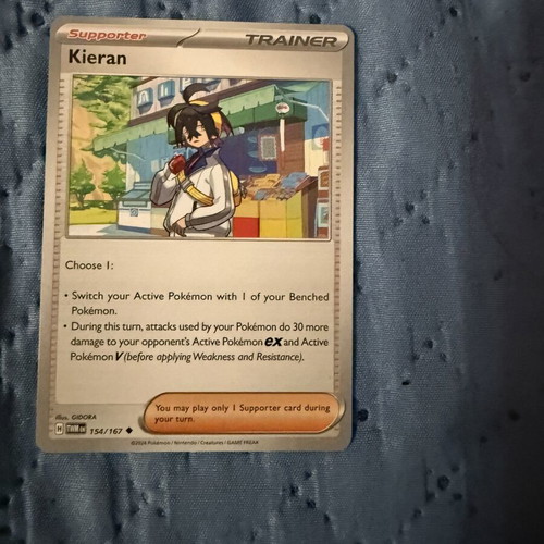 Kieran Pokemon Card 154/167 New Twilight Masquerade