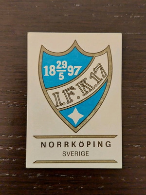 Norkoping Sverige genuine Panini Football Clubs 1975 like new