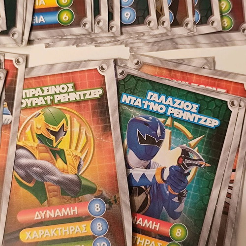 Power Rangers collectible kids cards used, pack of 33