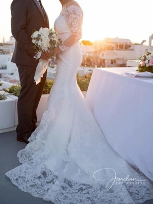 Wedding dress, size M-L, height 1.80m, white