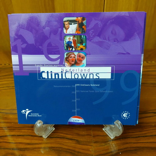 Netherlands 1999 Euro Coin Set Triptych Clini Clowns new