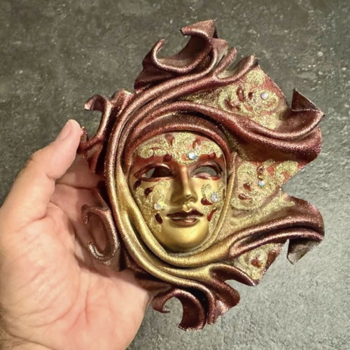 Venetian Carnival Mask Deco like new with stamp of authenticity