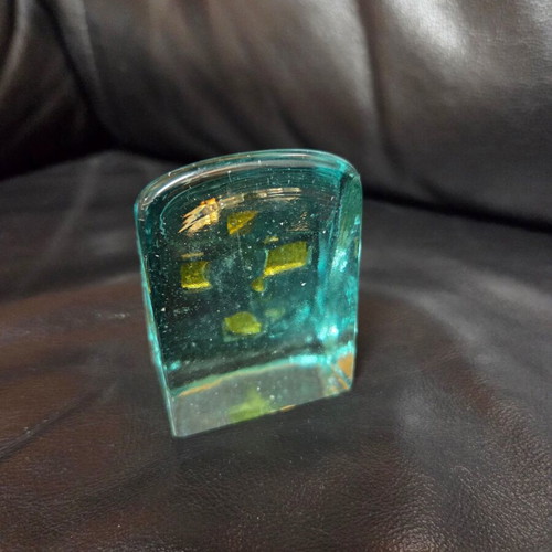 Masonic Rose Cross decorative piece new, blown glass with brass