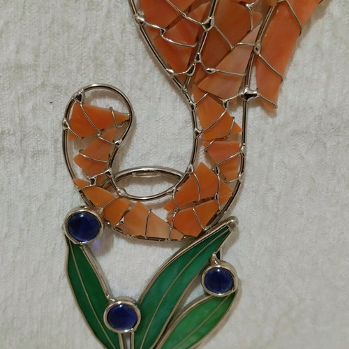 Stained Glass Seahorse like new handmade decoration