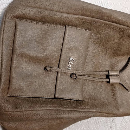 KEM leather backpack like new, beige