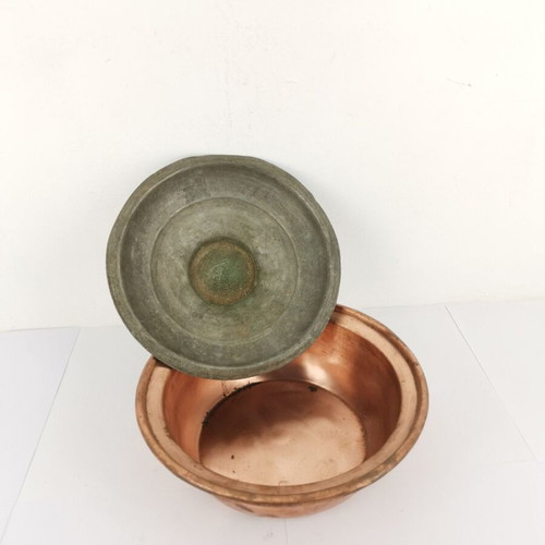 Copper pot used, vintage 1950s