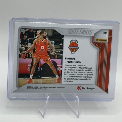Euroleague Panini Contenders Suite Shots 25-26 Darius Thompson new