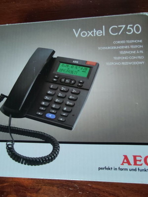 AEG Voxtel C750 ενσύρματο τηλέφωνο καινούργιο, μαύρο