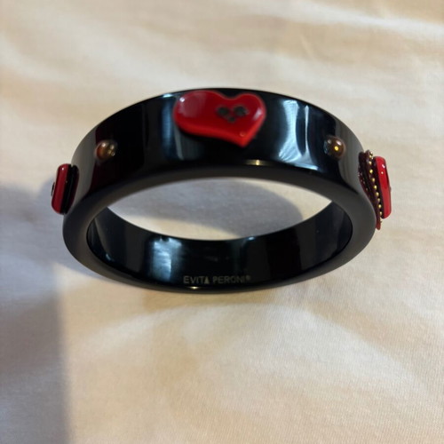 Evita Peroni bracelet like new, black and red