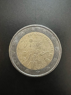 2 euro coin 2011 Fete de la Musique used