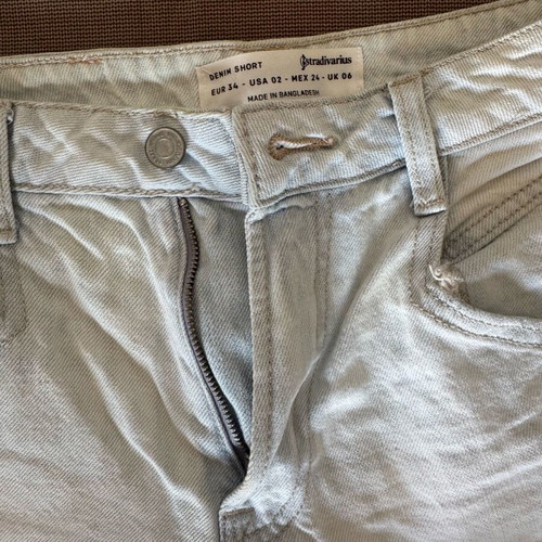Women's denim shorts used Star Body H white XS