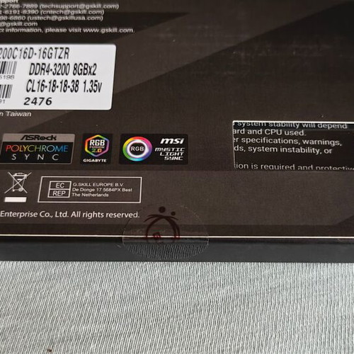 G.Skill Trident Z RGB DDR4 16GB RAM 2x8GB Modules 3200MHz for Desktop