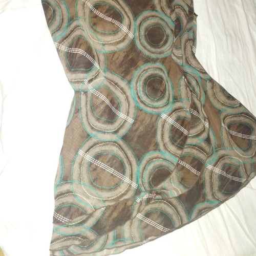 Midi skirt with pattern H&M like new, brown multicolor
