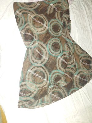 Midi skirt with pattern H&M like new, brown multicolor