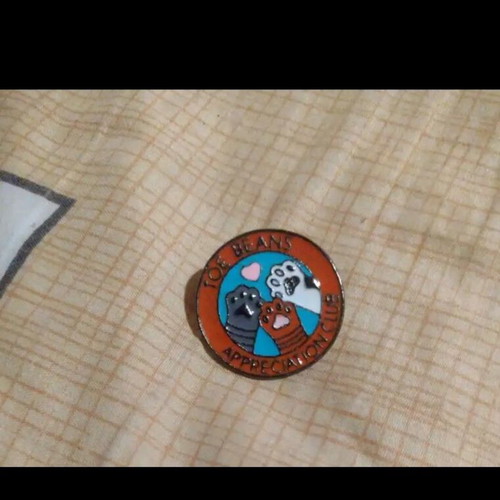 Fashion pin new, silver-plated, brown and turquoise, 29 mm diameter