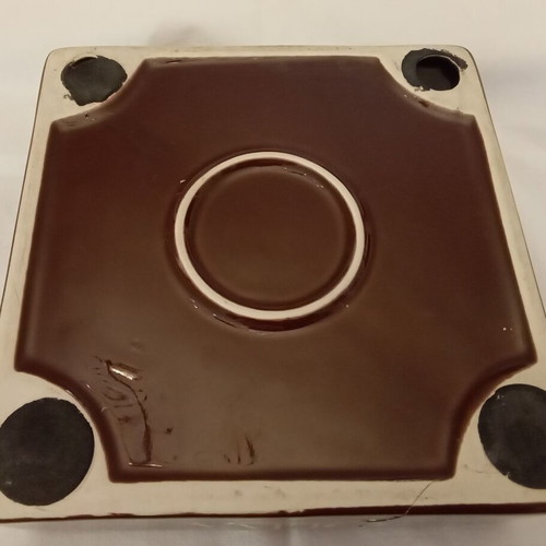 Large ceramic OLIVA cigar ashtray used with crack