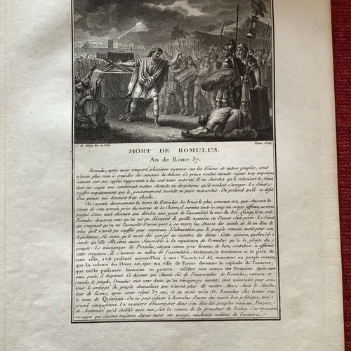 Χαλκογραφία 1770 Ο Θάνατος του Ρωμύλου μεταχειρισμένη 28x21 cm