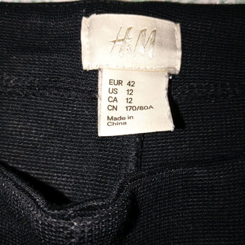H&M black winter leggings XL used made of viscose