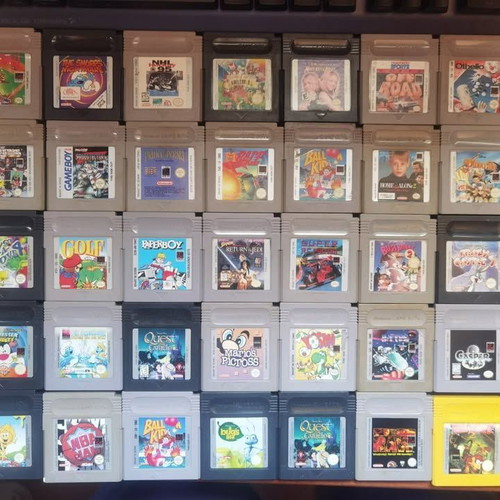 Game Boy games used, various titles with box